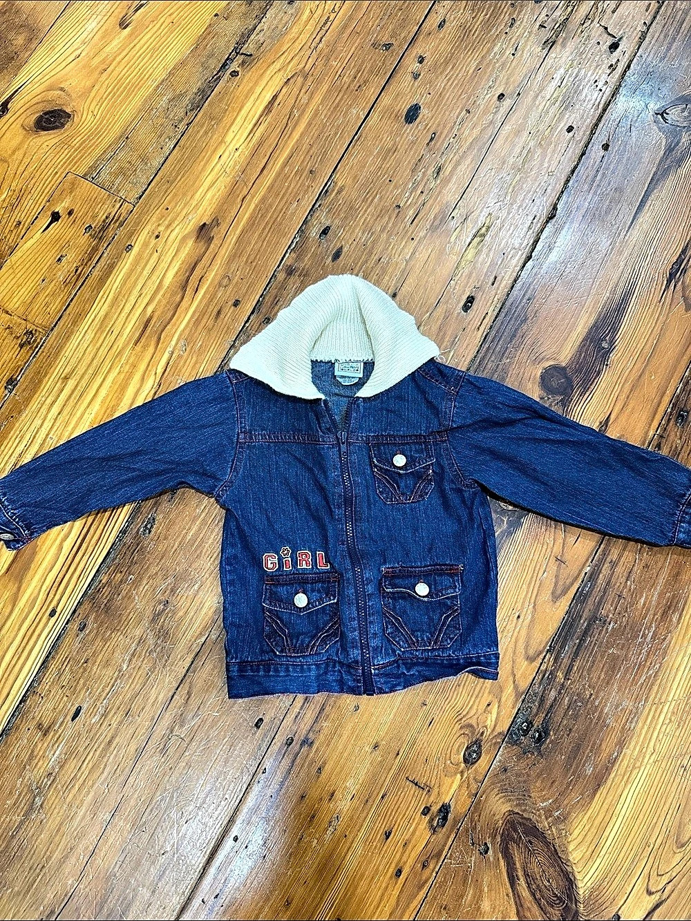 Mon Petit Girls Denim Jacket Size 4T